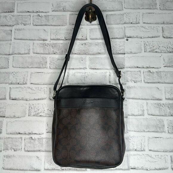 Vtg Coach Houston Flight Bag Crossbody Satchel - Picture 1 of 9